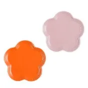 【Le Creuset】瓷器花型淺盤-23cm(亮粉/南瓜橘-無盒-2色選1)