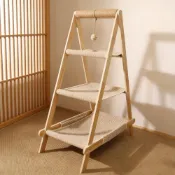 (店+)貓吊床懸掛式實木貓爬架家用小戶型不佔地劍麻貓抓板貓窩一體貓床