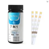 測試紙 7合1水質測試紙 游泳池總硬度總氯PH值總鹼遊離溴遊離氯亞硝酸鹽多功能檢測 50條 瓶裝TPH02140