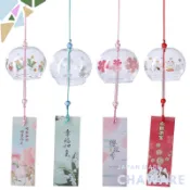 江戶風格手作玻璃風鈴4入組—和風夏日居家吊飾與禮品