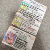 海綿寶寶 卡貼 駕照卡貼貼紙 駕照 海綿寶寶駕照 卡貼 貼紙 派大星 奶昔證照 蟹老闆 海綿寶寶奶昔證照