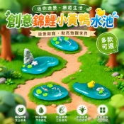 【微景小舖】微景觀 創意錦鯉小黃鴨水池 仿真水池 水池 微縮模型 多肉植物 園藝造景 DIY手作材料 假山造景水池 水池