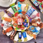 hannamichan俄羅斯糖果巧克力混合喜糖500g原裝進口食品年貨聖誕節零食大禮包年貨送禮