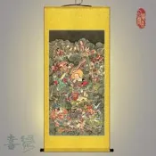 字畫 掛畫 雷祖畫像 九天應元雷聲普化天尊神像畫 道教雷部神仙水陸畫卷軸畫