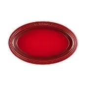 【Le Creuset】瓷器輕虹霓彩系列橢圓盤25cm(櫻桃紅)