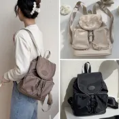 (店+)【KT DADA】尼龍水桶包 迷你後背包 後背包 通勤包 水桶包 韓系後背包 尼龍後背包 束口後背包 奶茶系