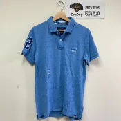 DryDog 跩狗嚴選 跩狗嚴選 極度乾燥 Superdry 經典款 海洋藍 藍灰 水藍 淺藍 Polo衫 雙色刺繡 素色 純棉 短袖 數字 32