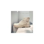 (店+)【Palladium】PALLADIUM 休閒鞋 PAMPA HI RE GENERATE 淺卡其 高筒 有機棉 軍靴 女 79128-095