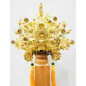 （神鼎佛具）衝評價 正品 武盔 特級金珠武盔  神明衣 神明帽 關聖帝君 關公 各尺寸齊全 盜圖必究