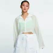 S.G NIKE SPORTSWEAR 雙勾 小LOGO 女子 運動休閒 梭織 外套 防曬  女款 CT0765-083