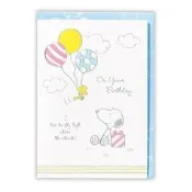 【莫莫日貨】hallmark 日本原裝進口 正版 Snoopy 史努比 立體燙金卡片 生日卡 卡片 賀卡 53603