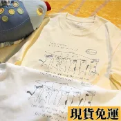🚛台灣限時低价🚛 100%純棉T恤 日系卡通治癒系印花上衣 男女款T恤 寬鬆顯瘦上衣 棉質上衣 貓咪手繪上衣 休閒i