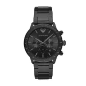 大高雄鐘錶城 EMPORIO ARMANI 亞曼尼 Mario系列 AR11242 沉穩實搭計時男錶 黑色 43mm｜樂天領券現折★全館特惠中★指定刷卡回饋10%