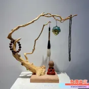🔥熱賣🔥【紋理美觀】杜鵑根鵰架子筆架鳥站架天然樹根擺件書房客廳侘寂中式手工裝飾品