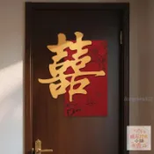 💖臺灣精選💖 喜字貼 結婚禮專用 婚房佈置裝飾大門入戶門房門臥室門立體貼紙套裝