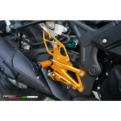 『XC』HIRZAN 禾倉 CNC 鋁合金 競技版 髮絲紋 全組 腳踏後移 腳踏 YAMAHA YZF R3/MT03