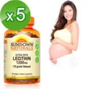 【康是美官方網購】Sundown日落恩賜 超級61頂級卵磷脂膠囊x5瓶組（100粒/瓶）_效期2027/5/31_廠商直送
