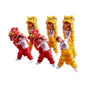 8724 人追蹤⭐兒童運動會開幕式獅子頭套裝道具演出服醒獅少年舞蹈中華舞獅服裝HRVB