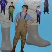 台興558尼龍高胸防水褲（青蛙裝）