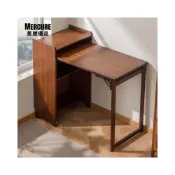 (店+)🔥免運🔥折疊書桌 書櫃一體桌 收納桌 客廳餐桌 小戶型折疊桌 多功能電腦桌 工作桌 簡易餐桌 竹製桌子