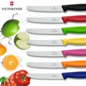 HY SPORT 弘揚體育登山用品社 瑞士製造 VICTORINOX 瑞士維氏番茄刀禮盒組 彩柄蔬果刀 水果刀 削皮刀 廚房用品 戶外露營刀（內含刀套）