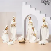回響小舖 【聖誕馬槽擺件】樹脂工藝品 家居裝飾 櫥窗擺飾 玄關裝飾 聖誕節禮物 北歐風 軟裝佈置 耶穌誕生場景 精緻雕刻 送禮自用兩相宜