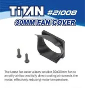 RC樂 TiTAN H.V MOTOR COOLING FAN 30MM WITH COVER 21008 21009