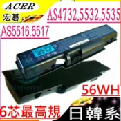 電池動力 ACER 電池(六芯超長效)- TJ66-CU-006 MS2273 MS2274 AS09A90 AS09A41 AS09A51 BT-00603-706 AS09A31 AS09A61 AS09A91