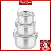 【百利市購物中心】【Pearl Horse寶馬牌】316不鏽鋼超厚調理鍋16+19+22cm TA-S-125-SET