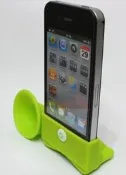 蘋果 iPhone 4 4S IPONE5 5S音響 音箱 小喇叭 擴音器  免插電 揚聲器 支架 擴音號角 牛角