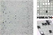 【鑫鎧棋磁磚精品】30*30 鏡面亮霧混珠白馬賽克 高級質感小顆系列浴室廚房/DIY 3色280元/才