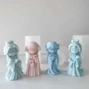 3D立體古代四大美人香薰蠟燭模具diy手作石膏擴香石擺件矽膠模具 水晶滴膠模具 diy烘焙慕斯蛋糕模具