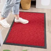 【JOCIYO 聚時柚】厚重3D壓花 大門口踏墊75x45cm耐磨刮泥刮沙除塵吸水 玄關腳踏墊 商用地墊 橡膠底防滑