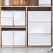 【48小時出貨】【無印良品風 簡約家居】 衣服收納箱 抽屜式收納盒 衣櫃神器整理箱 塑膠衣物儲物內衣收納櫃子