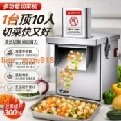 玉城商業企業社 {台灣公司}切菜機商用切丁切絲切片機三合一大口徑洋蔥土豆蘿蔔全自動切菜機