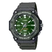大高雄鐘錶城 CASIO 卡西歐 MW-620H-3AV 清楚易見條形時標潮流腕錶 綠面 48.1mm｜樂天領券現折★全館特惠中★指定刷卡回饋10%