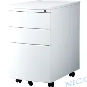 NICK  圓弧造型三抽鋼製活動櫃（三層櫃/抽屜櫃/桌下櫃/鐵櫃）