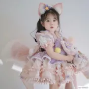 熱銷🔥玲娜貝兒公主裙夏季迪士尼狐貍洛麗塔裙子兒童女寶寶連衣裙帶尾巴 cosplay服裝 萬聖節聖誕節 小蘿莉 兒童