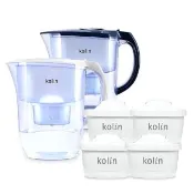 【Kolin 歌林】四重精濾濾水壺 3.8L + 濾芯4入(共5芯/1年份/適用Brita)