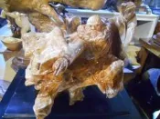 100%全福杉瘤自然風雕刻武達摩含座特價出清僅此1組