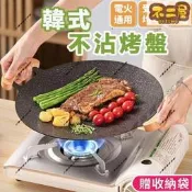 現貨免運 壹鍋多用 贈4卡式爐烤盤 電磁爐烤盤　韓式麥飯石烤盤 韓式烤盤 不沾烤盤 烤肉盤 燒烤盤 煎烤盤