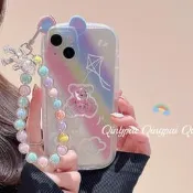彩虹小熊鏈條適用iphone13pro max蘋果12手機殼11新款xr女xs網紅x