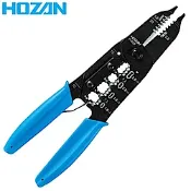 日本製造HOZAN寶山多功能剝線鉗P-958剝線壓接鉗剪鉗(適2C白扁線、3C白扁線、VA線)夾線鉗子