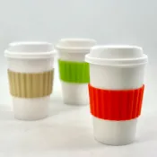 【哩賀嘎逼】我不是紙杯 400ml 現貨出清！兩杯100元 不挑色～陶瓷杯 環保杯 杯套 飲料杯 辦公室 咖啡杯