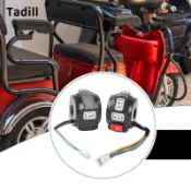 Tadill 防水多功能自行車手柄開關帶喇叭燈轉向按鈕通用控制,適用於滑板車三輪車