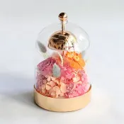 風鈴玻璃盅檯燈 - 玫瑰金