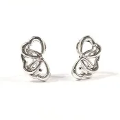 【日本直送 二手美品】蒂芙尼 TIFFANY&Co. 耳環 三環愛心 銀 925 古董飾品