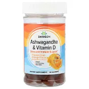 【iHerb】Swanson Vitamins, 南非醉茄和維生素 D，西番蓮-橙子，60 粒軟糖
