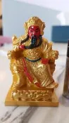 關聖帝君 關公 關羽小神像 武財神 伽藍普菩薩 坐像