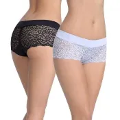 【pierre cardin 皮爾卡登女性內衣】任選_性感蕾絲低腰包臀內褲(單件-黑/淺灰)